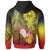 Tahiti Hoodie Humpback Whale with Tropical Flowers (Yellow) - Polynesian Pride