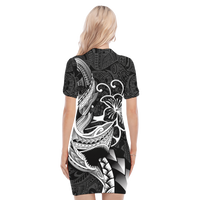 (Custom Personalised) Polynesian Shark Tattoo Hawaii Tribal Polo Dress - LT12 - Polynesian Pride