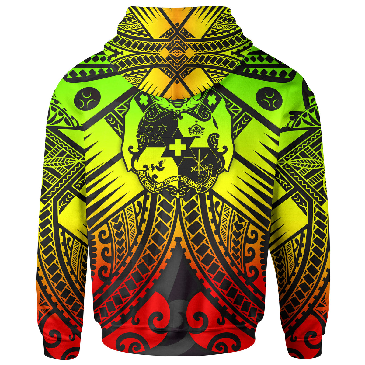 Tonga Polynesian Hoodie Tonga Reggae Seal with Polynesian tattoo - Polynesian Pride