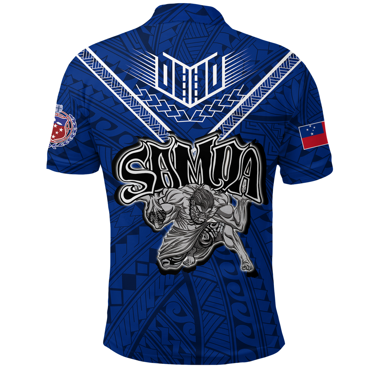 Toa Samoa Rugby Polo Shirt Samoan Warrior Pride LT12 - Polynesian Pride