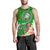 Fiji Custom Personalised Men's Tank Top - Turtle Plumeria (Green) - Polynesian Pride