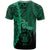 Niue Polynesian Custom T Shirt Tribal Wave Tattoo Green - Polynesian Pride