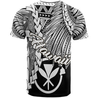 Hawaii Polynesian T Shirt Tribal Wave Tattoo White - Polynesian Pride