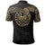 Tahiti Polynesian Polo Shirt Gold Heart Shield - Polynesian Pride