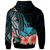 Wallis and Futuna Custom Zip Hoodie Turquoise Polynesian Hibiscus Pattern Style - Polynesian Pride