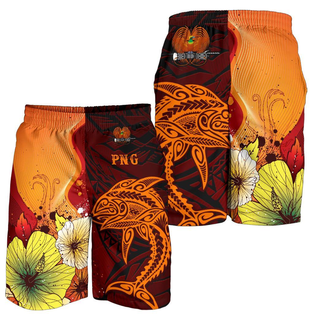 Papua New Guinea Men's Shorts - Tribal Tuna Fish - Polynesian Pride