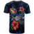 Tonga Polynesian T Shirt Blue Turtle Hibiscus - Polynesian Pride