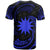 Nauru Polynesian All Over T Shirt Blue Tribal Wave - Polynesian Pride