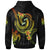 New Caledonia Custom Hoodie Reggae Plumeria Flowers with Spiral Patterns - Polynesian Pride