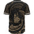 New Caledonia Polynesian Baseball Shirt - Gold Tribal Wave - Polynesian Pride