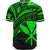 Hawaii Kanaka Maoli Baseball Shirt - Green Color Cross Style - Polynesian Pride