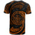 Palau Polynesian All Over T Shirt Orange Tribal Wave - Polynesian Pride