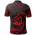 Vanuatu Polynesian Polo Shirt Red Tribal Wave - Polynesian Pride