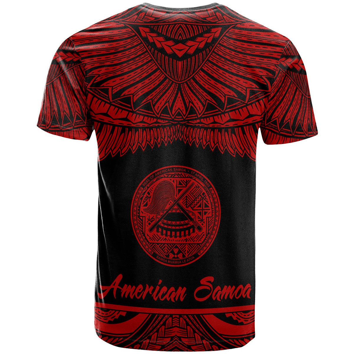 American Samoa Polynesian Custom T Shirt American Samoan Pride Red Version - Polynesian Pride