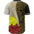 Palau Polynesian Custom Personalised Baseball Shirt - Coat Of Arm With Hibiscus Gold - Polynesian Pride
