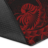 New Caledonia Area Rug - Polynesian Pattern Style Red Color - Polynesian Pride