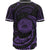 American Samoa Polynesian Custom Personalised Baseball Shirt - Purple Tribal Wave - Polynesian Pride