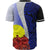 Palau Polynesian Baseball Shirt - Coat Of Arm With Hibiscus Blue - Polynesian Pride