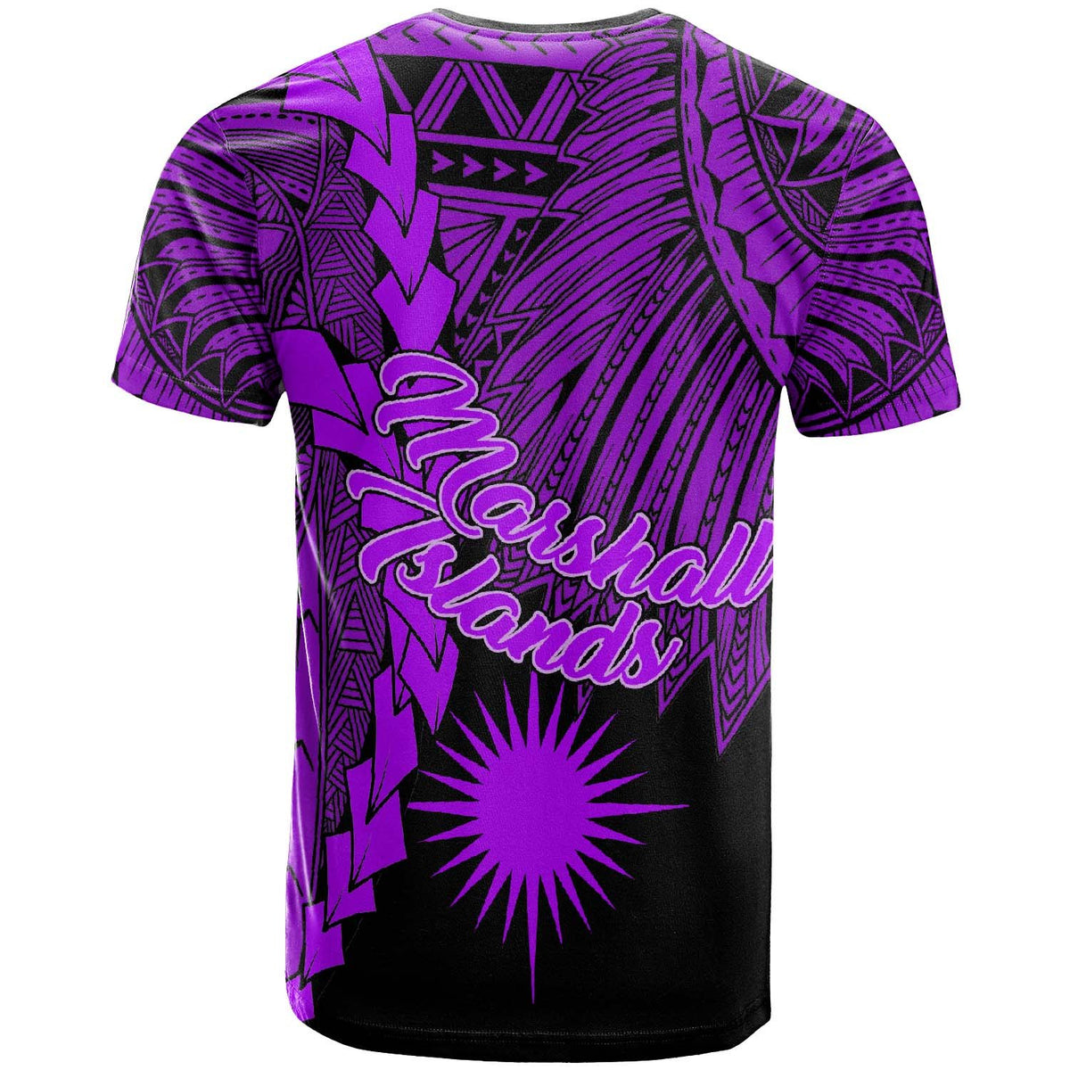 Marshall Islands Polynesian Custom T Shirt Tribal Wave Tattoo Purple - Polynesian Pride