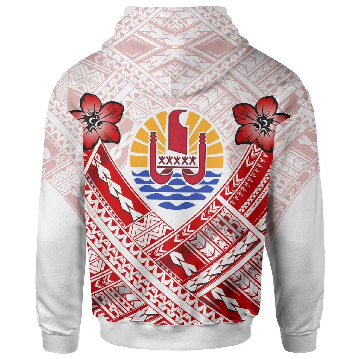 Tahiti Custom Hoodie Tahiti Flag Camisole Hibiscus Style - Polynesian Pride