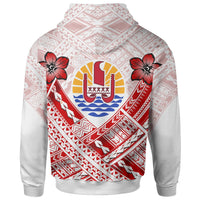 Tahiti Custom Hoodie Tahiti Flag Camisole Hibiscus Style - Polynesian Pride
