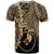 Yap Micronesia Custom T Shirt Tribal Wave Tattoo Gold - Polynesian Pride