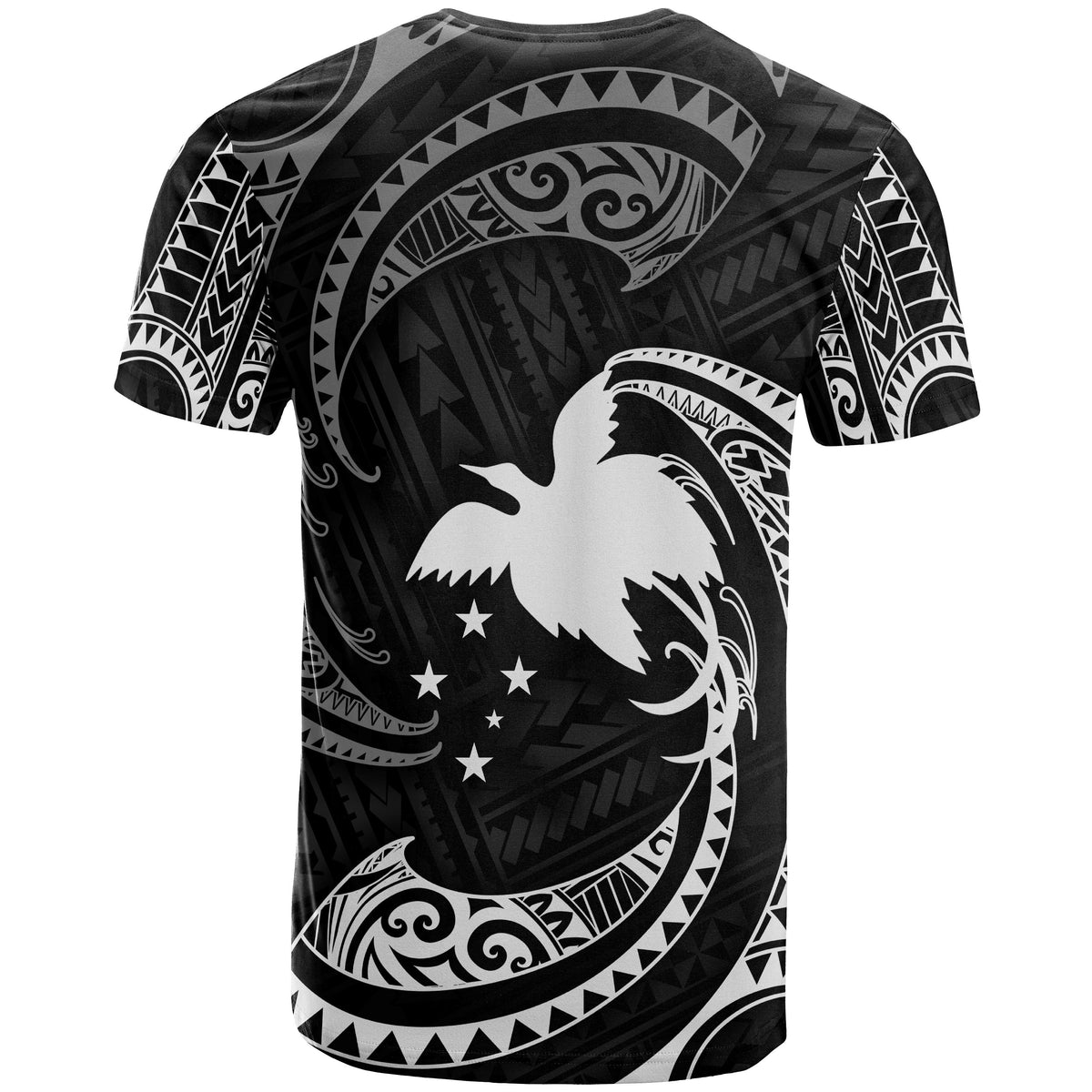 Papua New Guinea Polynesian Custom T Shirt White Tribal Wave - Polynesian Pride
