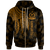 Vanuatu Zip up Hoodie Polynesian Wings (Golden) Unisex Golden - Polynesian Pride