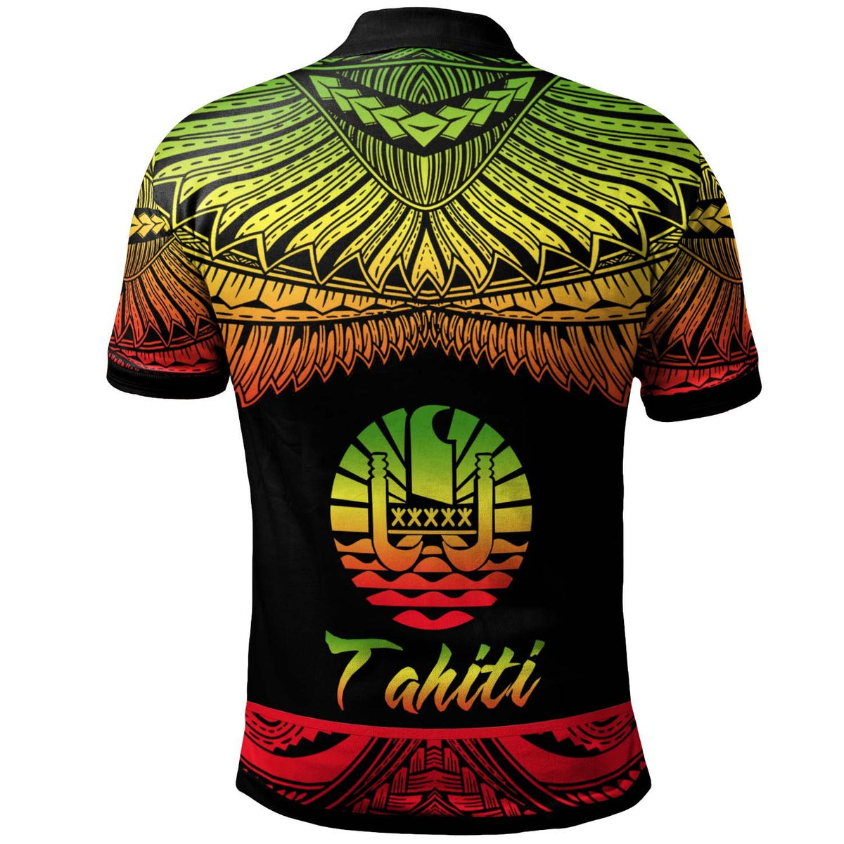 Tahiti Polo Shirt Polynesian Tattoo Reggae Version - Polynesian Pride