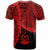 Vanuatu Polynesian Custom T Shirt Tribal Wave Tattoo Red - Polynesian Pride