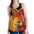 Papua New Guinea Women Racerback Tank - Paradise Bird Of Papua New Guinea with Polynesian Patterns - Polynesian Pride