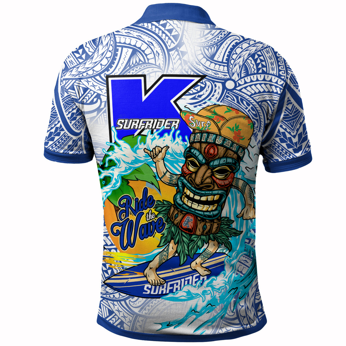 Hawaii Polynesian Custom Polo Shirt Kailua High School Tiki Tribal Surfriders Polynesian Culture LT10 - Polynesian Pride