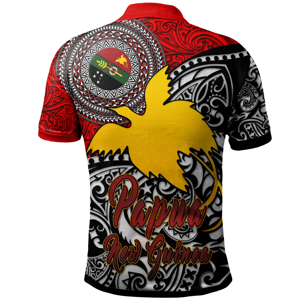 Papua New Guinea Polo Shirt Custom Chimbu Of Papua New Guinea With Polynesian Patterns Polo Shirt - Polynesian Pride