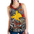 Papua New Guinea Women Racerback Tank - Emblem Of Papua New Guinea With Polynesian Patterns - Polynesian Pride