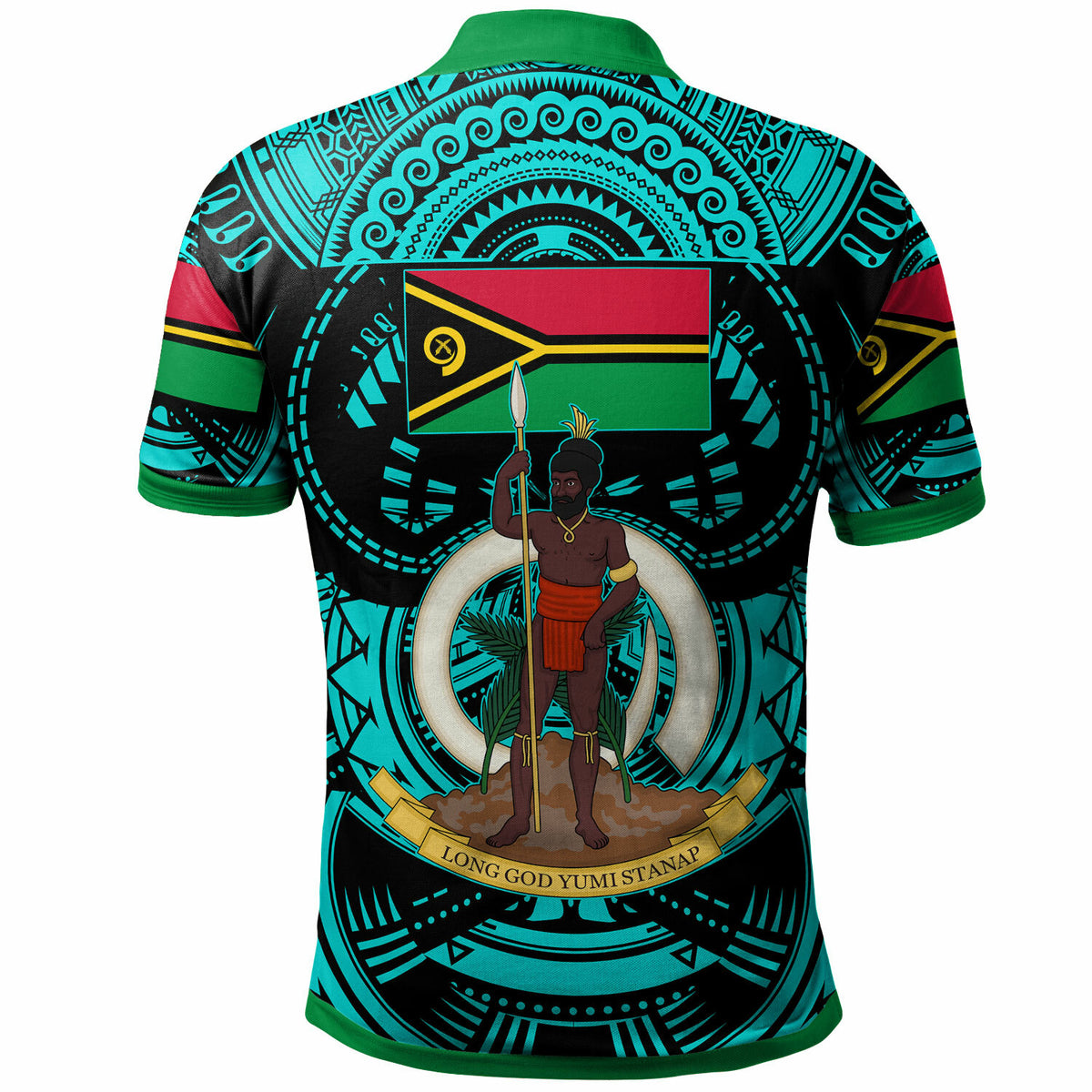 Vanuatu Polo Shirt Custom Vanuatu Polynesian Culture Pride Turquoise Polo Shirt LT10 - Polynesian Pride