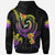 Nauru Custom Hoodie Plumeria Flowers with Spiral Patterns - Polynesian Pride