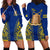 Tokelau Polynesian Hoodie Dress LT13 Women Blue - Polynesian Pride