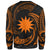 Nauru Polynesian Custom Personalised Sweater - Orange Tribal Wave - Polynesian Pride