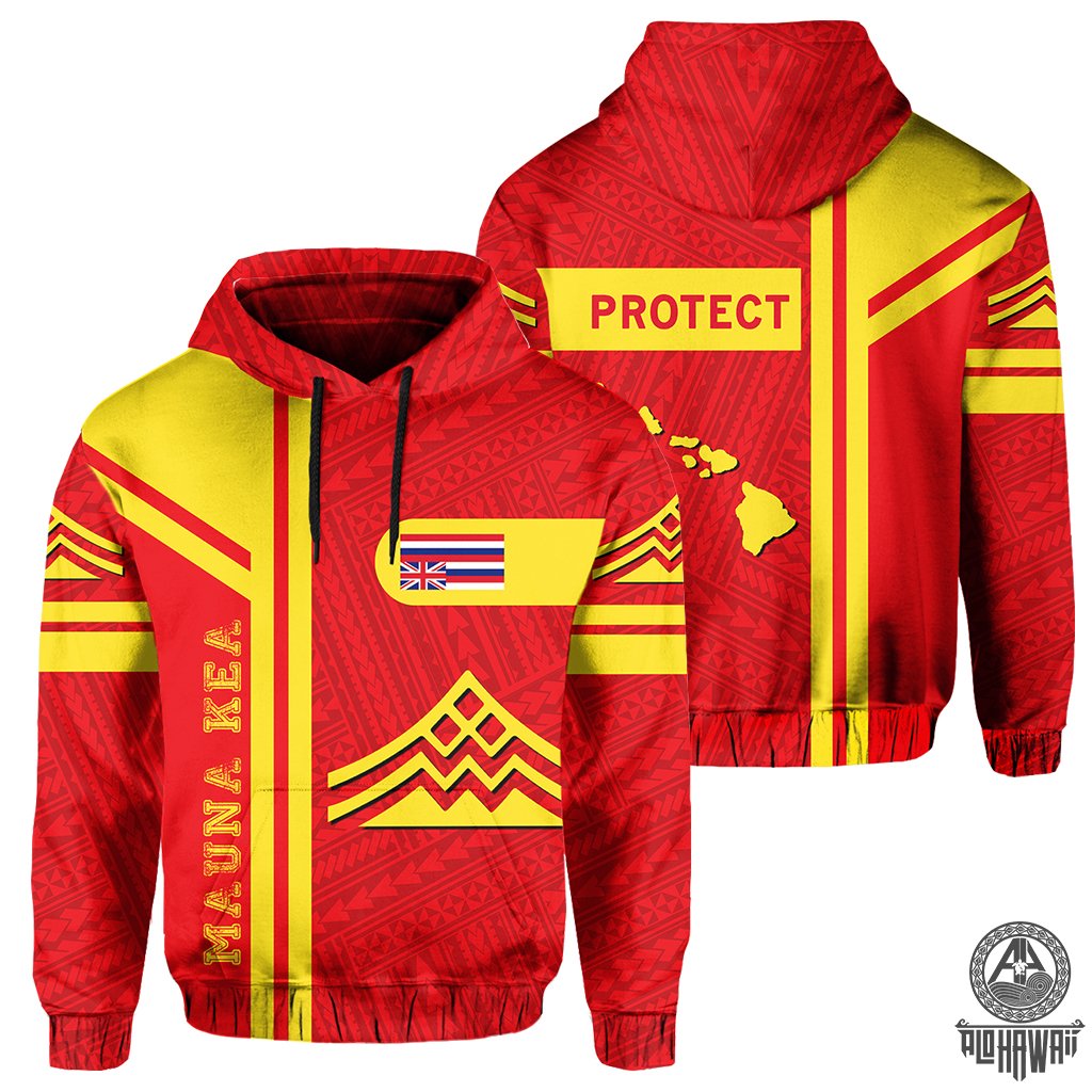 Hawaiian Polynesian Mauna Kea Protest Hoodie Morale Style - Polynesian Pride