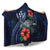 Kosrae Polynesian Hooded Blanket - Blue Turtle Hibiscus - Polynesian Pride