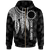 Cook Islands Zip up Hoodie Polynesian Wings (White) Unisex White - Polynesian Pride