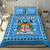 (Custom Personalised) Fiji Bedding Set Pattern - Fijian Tapa Pattern Blue LT13 Blue - Polynesian Pride