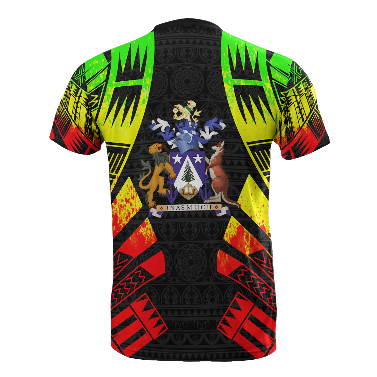 Norfolk Island T Shirt Norfolk Island Coat Of Arms Polynesian Tattoo Reggae Style - Polynesian Pride