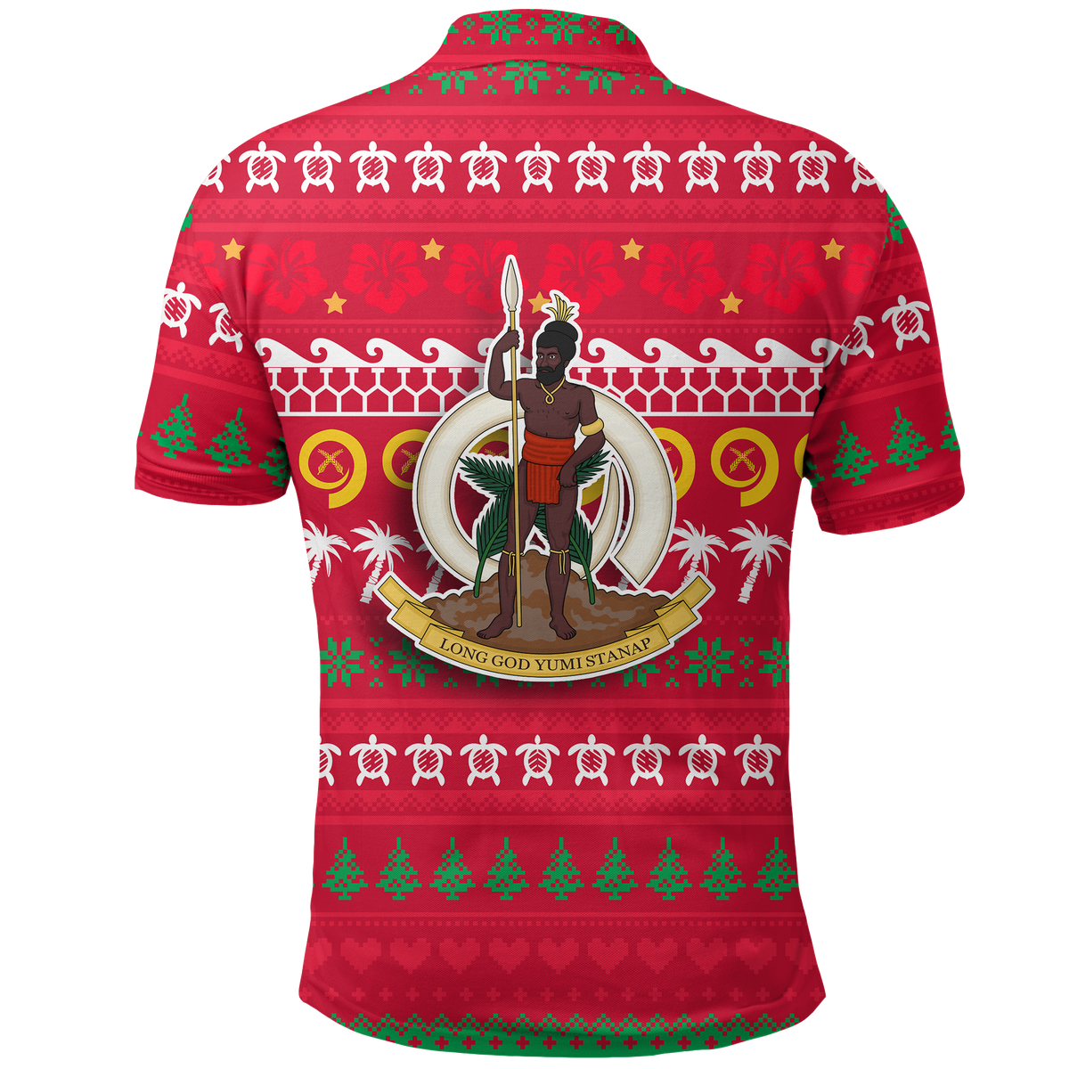 Vanuatu Christmas Polo Shirt Ugly Christmas LT12 - Polynesian Pride