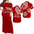 Custom Valentine Day Tonga Couple Love Matching Dress and Hawaiian Shirt Tongan Turtle LT12 Red - Polynesian Pride