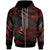 Fiji Polynesian Zip Hoodie Polynesian Tattoo Red Version Unisex Red - Polynesian Pride