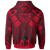 Tahiti Hoodie Red Seal with Polynesian Tattoo - Polynesian Pride