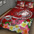 Fiji Custom Personalised Quilt Bed Set - Turtle Plumeria (Red) - Polynesian Pride