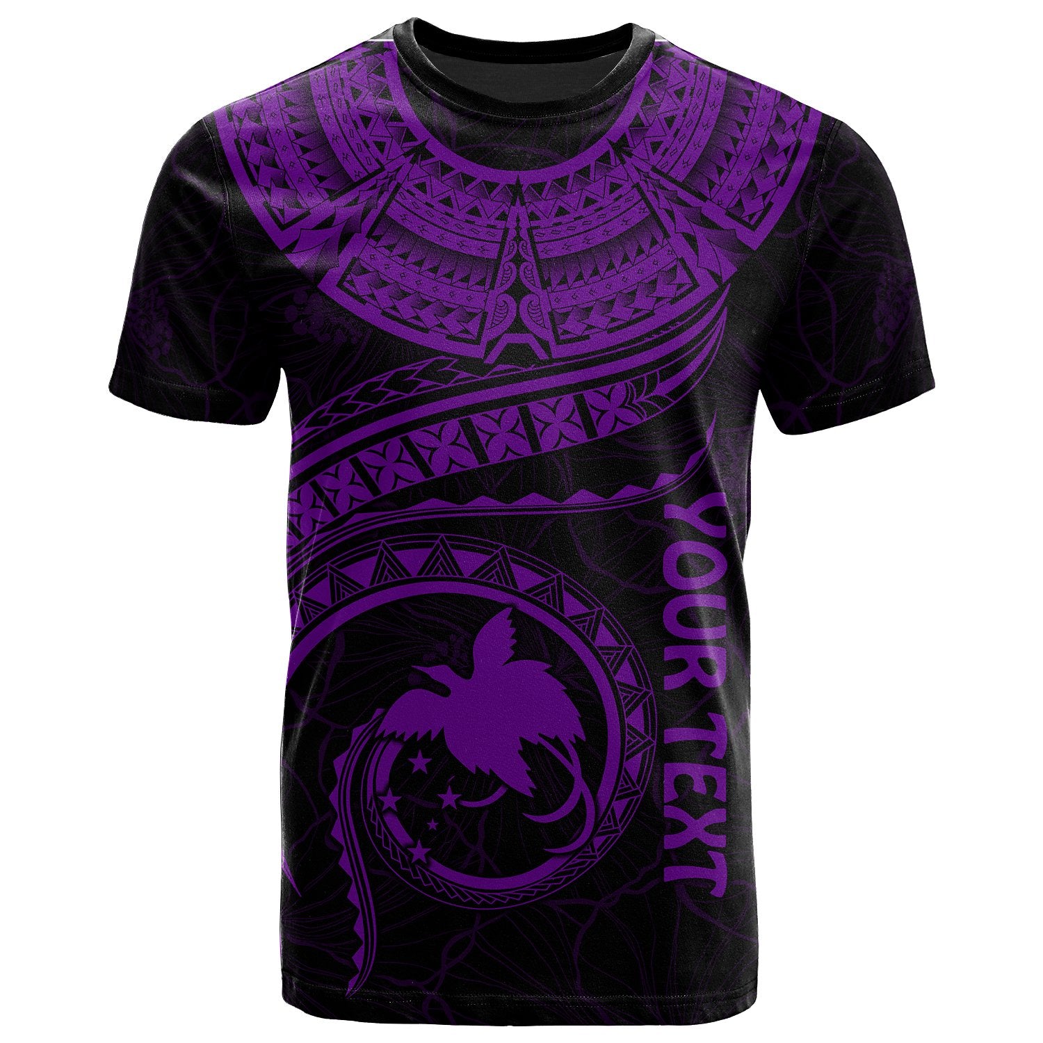 Papua New Guinea Polynesian Custom T Shirt Papua New Guinea Waves (Purple) Unisex Purple - Polynesian Pride