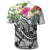 Tonga Polynesian Polo Summer Plumeria (White) - Polynesian Pride